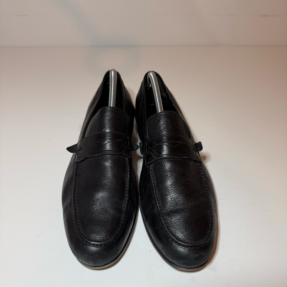 Paul Stuart Black Leather Loafers